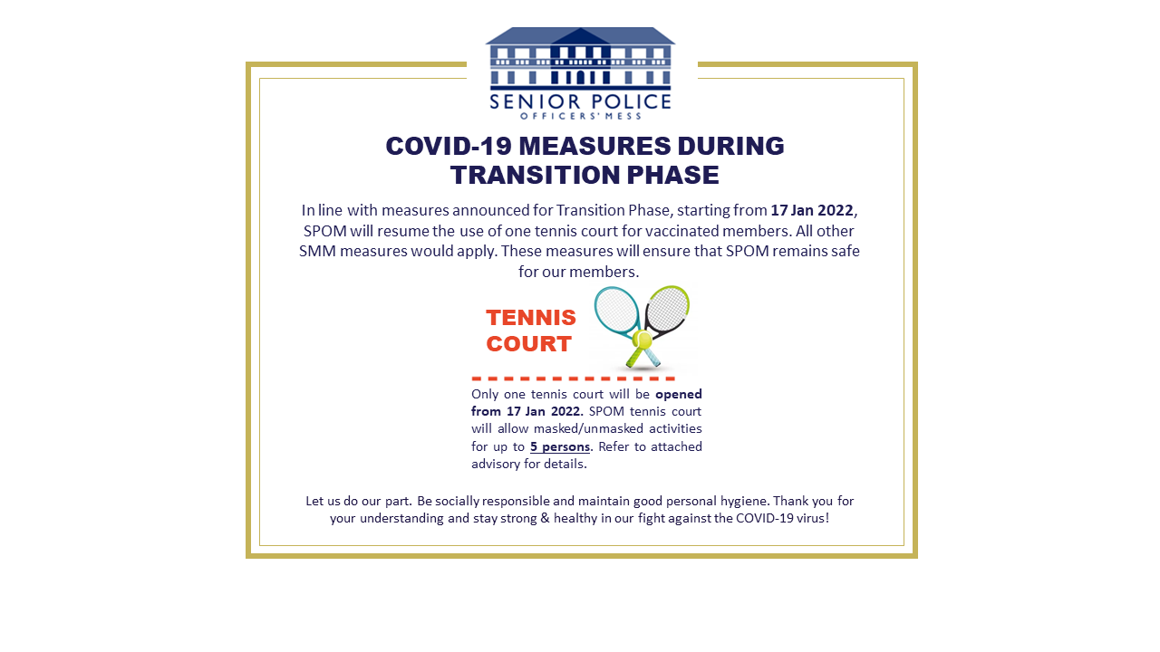Re Opening of SPOM tennis court