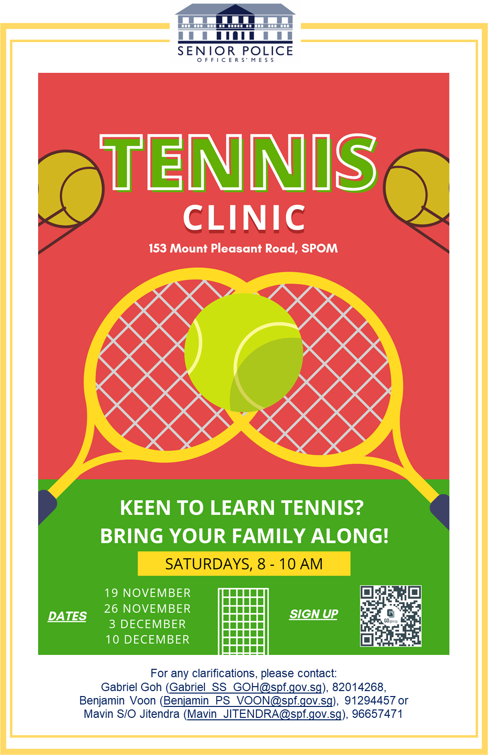 Registration for Tennis Clinic 2022!
