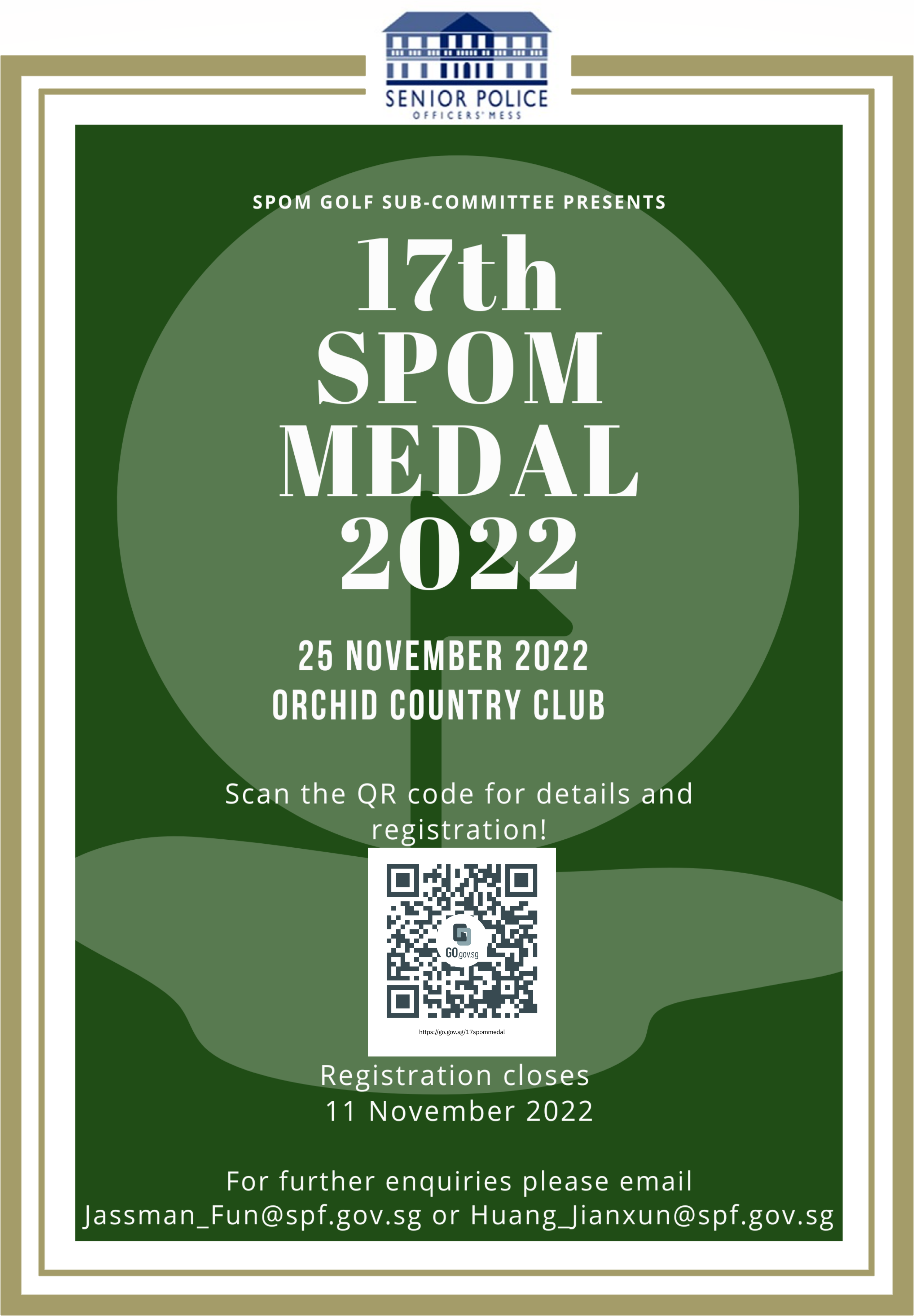 Registration for the 17th SPOM Medal is Open! (Slots still available)
