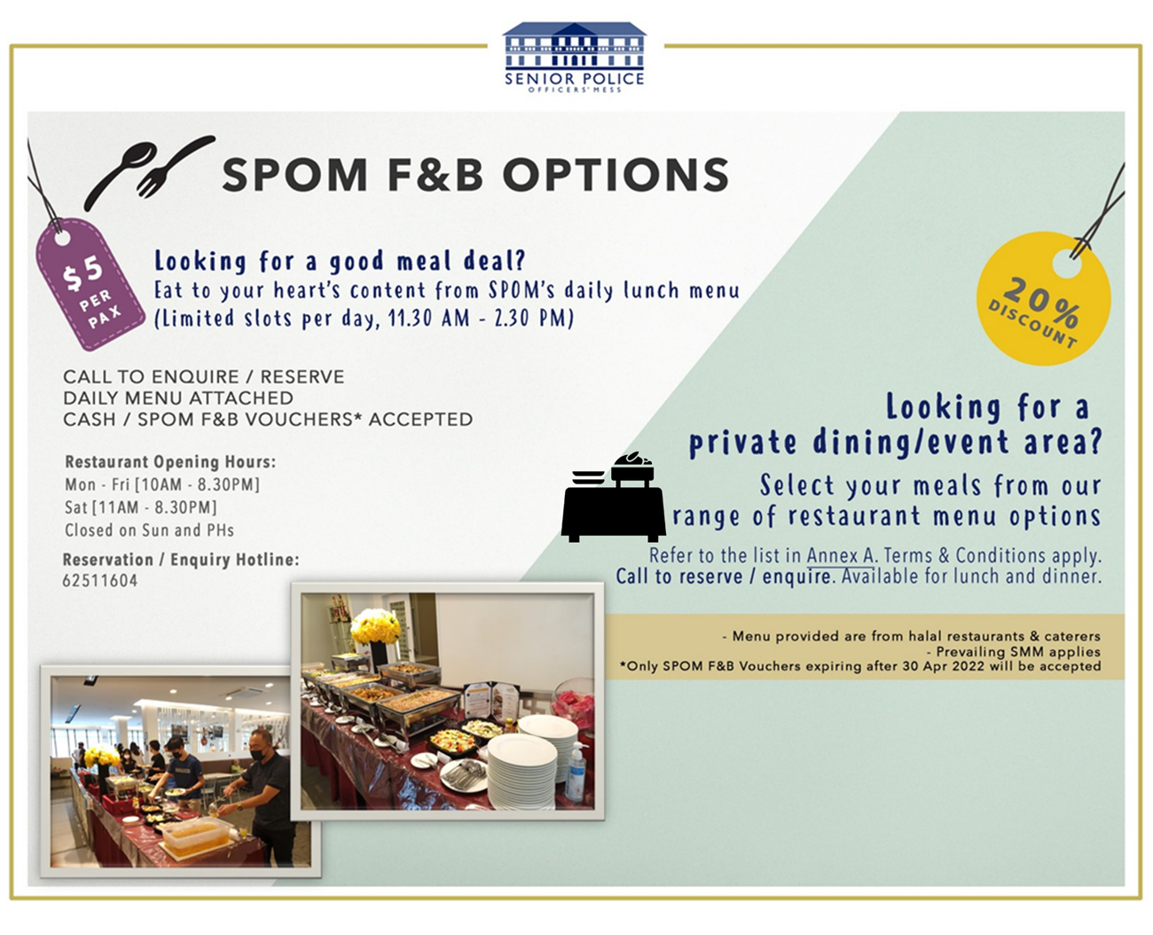 SPOM F&B Dining Options!!